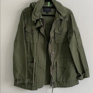 Jcrew Lightweight Utility Jacket Army Green